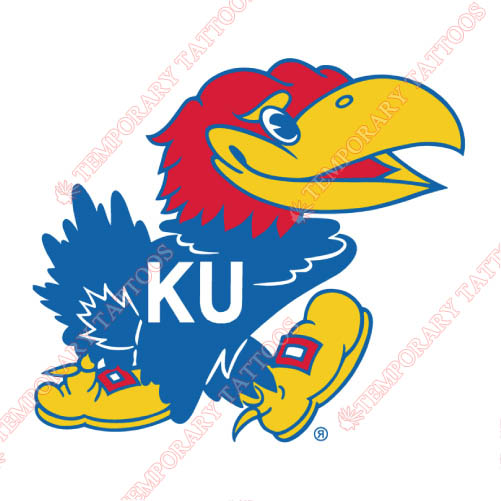 Kansas Jayhawks Customize Temporary Tattoos Stickers NO.4707